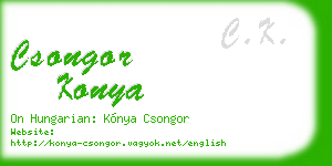 csongor konya business card
